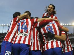 Los rojiblancos continúan apretando al líder Barcelona, en la Liga de España.  /