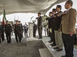 La ceremonia estuvo encabezada por Ramiro Hernández y el secretario de Seguridad Ciudadana, Carlos Mercado.  /