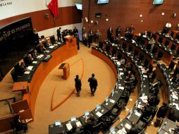 El predictamen no está terminado aún y los ánimos de los manifestantes se elevan a las afueras del Senado. ARCHIVO /