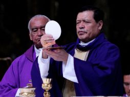 El cardenal Rivera encabeza la homilía dominical en la Catedral de la Ciudad de México. NTX /