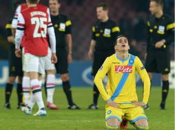El Nápoles se quedó a un gol de conseguir su clasificación a la siguiente ronda de la Champions. AFP /
