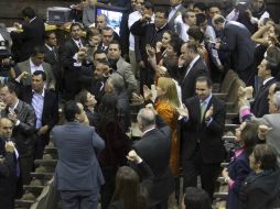 En la Cámara de Diputados se vivió animadversión entre los legisladores por la aprobación de la reforma energética. NTX /