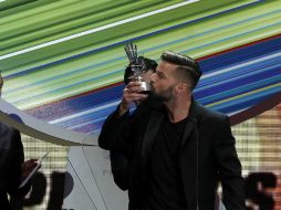 El cantante Ricky Martin durante la entrega de los Premios 40 Principales, en Madrid. NTX /