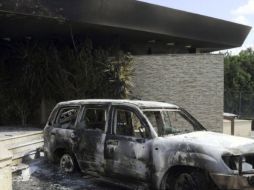 Un desconocido hizo explotar el coche bomba ante un control de seguridad de la base de Barsis. ARCHIVO /