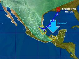 La Conagua reporta que una masa de aire frío afecta a la mayor parte de los estados del país. TOMADA DE @conagua_clima  /