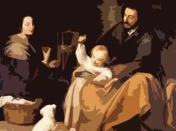 Sagrada Familia del Pajarito, Murillo, en el Museo del Prado de Madrid. ESPECIAL /