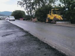 Aspecto de los trabajos. El paso de los vehículos está abierto, pero se recomienda circular con precaución.  /