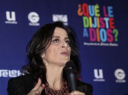 La directora Teresa Suárez en rueda de prensa para la presentación de la película '¿Qué le dijiste a Dios?'. EFE /
