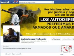 Las páginas de Facebook de las autodefensas en Michoacán han tenido un auge de seguidores del 5 al 11 de enero. ESPECIAL /