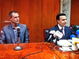 Aquí, el alcalde Héctor Robles durante la presentación del nuevo director. Foto: @ZapopanGobierno. ESPECIAL /