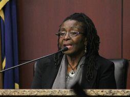 Imagen de Katherine Stinney Robinson, hermana del menor ejecutado. AP /