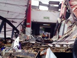 La bóveda del mercado se vino abajo en septiembre del 2013. ARCHIVO /