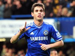 Así celebró el sudamericano el solitario gol del encuentro en la capital inglesa. AFP /