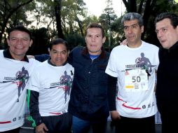 Julio César Chávez, fue padrino del encuentro deportivo. NTX /