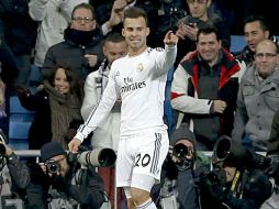 Rodríguez animó un partido con pocas emociones para el público en el Bernabéu. EFE /