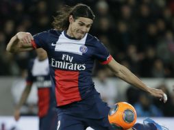 Cavani será una baja sensible en el ataque del equipo francés. AFP /