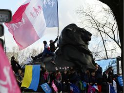 Al grito de ¡Hollande, tu ley no la queremos! Francia expone su conservadurismo. AFP /