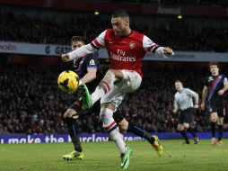 Oxlade-Chamberlain marca el segundo a los 73 minutos del partido. AP /