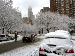Nueva York se ve nuevamente afectada por las nevadas producto de la nueva tormenta. NTX /