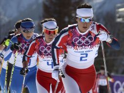 Bjoergen tuve su mejor desempeño en la prueba de esquí. AFP /