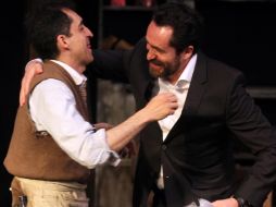 Demian considera que Bonilla y Bruno son histriones incansables, 'dos de los actores más trabajadores de México están en esta obra'. NTX /