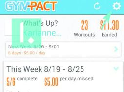 GymPact. Esta aplicación permite al usuario elegir el número de veces que se compromete a ir al gimnasio semanalmente. ESPECIAL /