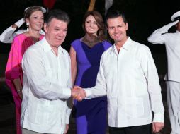 Santos asegura que México y Colombia cada vez ''son más aliados'' y que la amistad con Peña también ayuda a la relación bilateral. NTX /