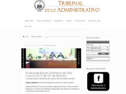 Portal web del TAE. Aunque hay más herramientas para facilitar la navegación; falta información marcada como obligatoria por el Itei.  /