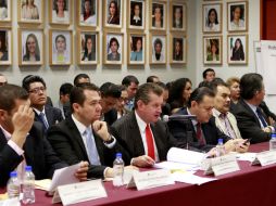 Luis Carlos Nájera, durante el tercer ejercicio de la glosa por el Primer Informe de Gobierno de Aristóteles Sandoval.  /