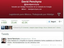 El senador publicó en su cuenta de Twitter que se encontraba bien, sólo fue el susto. ESPECIAL /