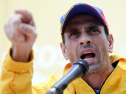 Capriles, respalda la lucha de los estudiantes, que se han mantenido movilizados, exigiendo la liberación de sus compañeros. AFP /