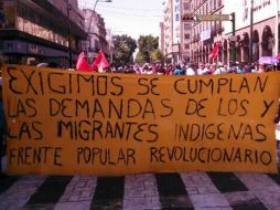 La protesta promete disolverse cuando haya una respuesta.  /