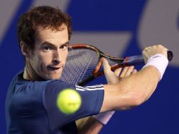 Andy Murray durante el partido ante Joao Sousa en el Abierto Mexicano Telcel. EFE /