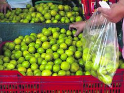 En el mes de febrero, el kilogramo de limón alcanzó a situarse hasta en 45 pesos, cuando su precio promedio es de 12 pesos.  /