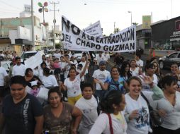 El pasado 26 de febrero, personas se manifestaron en Culiacán exigiendo la liberación del capo. ARCHIVO /