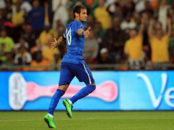 El 'crack' del Barcelona hizo gala de su mejor técnica en Johannesburgo. AFP /