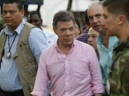El presidente colombiano, días previos a las elecciones, en las que se definirá el destino de los diálogos de paz con las FARC. EFE /
