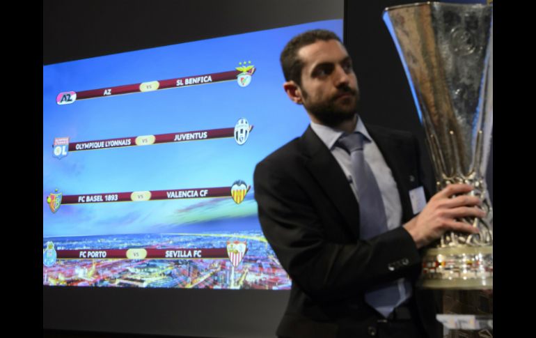 La sede de la UEFA sorteó la siguiente ronda de este torneo. AP /