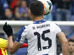 Moreno tuvo que abandonar el derbi catalán por esta lesión. EFE /