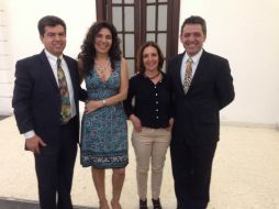 Medina y Gracián tocarán en el evento. En la imagen con las organizadoras del proyecto.  /