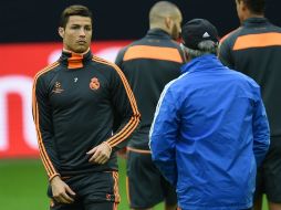 CR7 no jugará ante Borussia si se sigue sintiendo mal, confirmó el técnico Carlo Ancelotti. EFE /