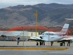 La aeronave se encontraba en el Aeropuerto Internacional 'Plan de Guadalupe' en Saltillo. ARCHIVO /