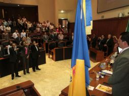 La toma de protesta se realizó durante la sesión extraordinaria del pleno del Congreso. ESPECIAL /