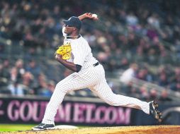 Michael Pineda tuvo labor de seis entradas ayer con los Bombarderos del Bronx, no aceptó hit y ponchó a siete. AFP /