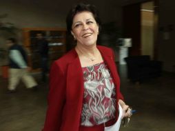 La presidenta nacional del PAN, Cecilia Romero, se reúne con senadores de su partido, quienes encabeza Jorge Luis Preciado. ARCHIVO /