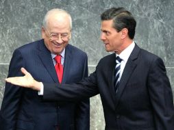 El Presidente Enrique Peña Nieto, durante la entrega del Premio Nacional del Emprendedor 2014. SUN /