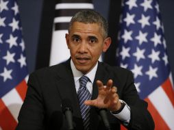 El presidente de EU hizo estas declaraciones en una conferencia de prensa en Seúl, Corea del Sur. AP /