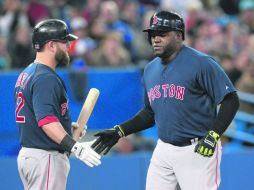 Tras una actuación intrascendente en la serie ante Yanquis, Ortiz pegó un jonrón significativo ayer en Toronto. AP /