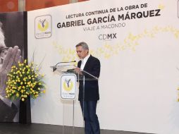 Miguel Ángel Mancera participó en la lectura continua de 'Cien años de soledad'. SUN /