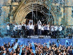 Los Citizens convivieron con sus fanáticos, el título permanece en la ciudad. AFP /